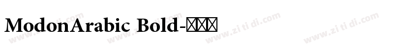 ModonArabic Bold字体转换